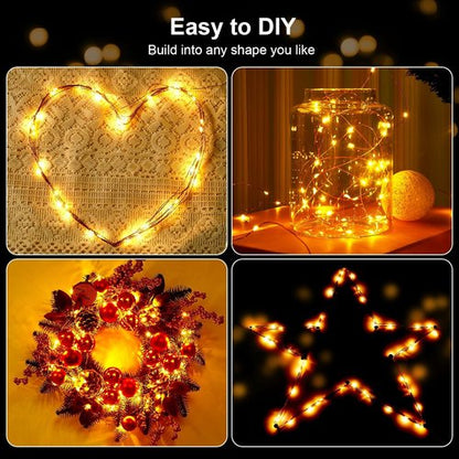 Ariceleo LED Fairy Lights - Warm White 16ft Bundle with Basic & Upgraded Features