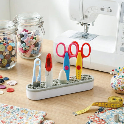 Elsjoy 3 Pack Silicone Makeup Brush Holder, Desktop Cosmetic Organizer Pen Holder, Sewing Tool Holder Beauty Tool Organizer Stand for Brush, Scissors, Toothbrush
