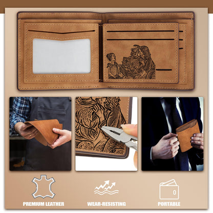 Dansydaisy 12 Pcs Leather Photo Wallet for Dad Fathers Day Blank Wallets Bulk for Men Fold PU for DIY Birthday Gift(Brown)