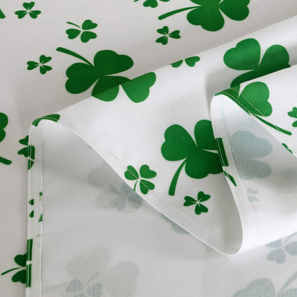 60 102 Inch, 100% 150 LUSHVIDA St.Patrick's Day Rectangle Table Cloth, x Shamrock Patterned Irish Clover Washable
