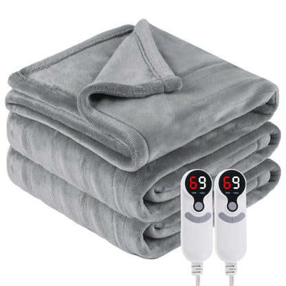 Electric Heated Blanket Full Size 72"x84", Cozy Large Oversized, 5 Heating Levels & 10 Hours Auto Off, Cozy for Bed, Sofa, & Office, Machine Washable, Purple