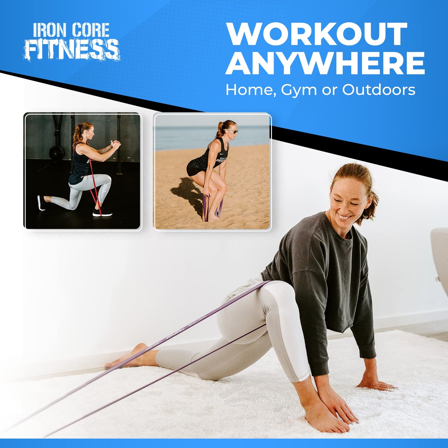 Pull Up Assistance Bands – Resistance Bands Set for Working Out (4-Pack) – Long Loop Power Band for Men and Women – Ideal for Crossfit, Stretching, Physical Therapy, Warm-Up & Home Gym Training