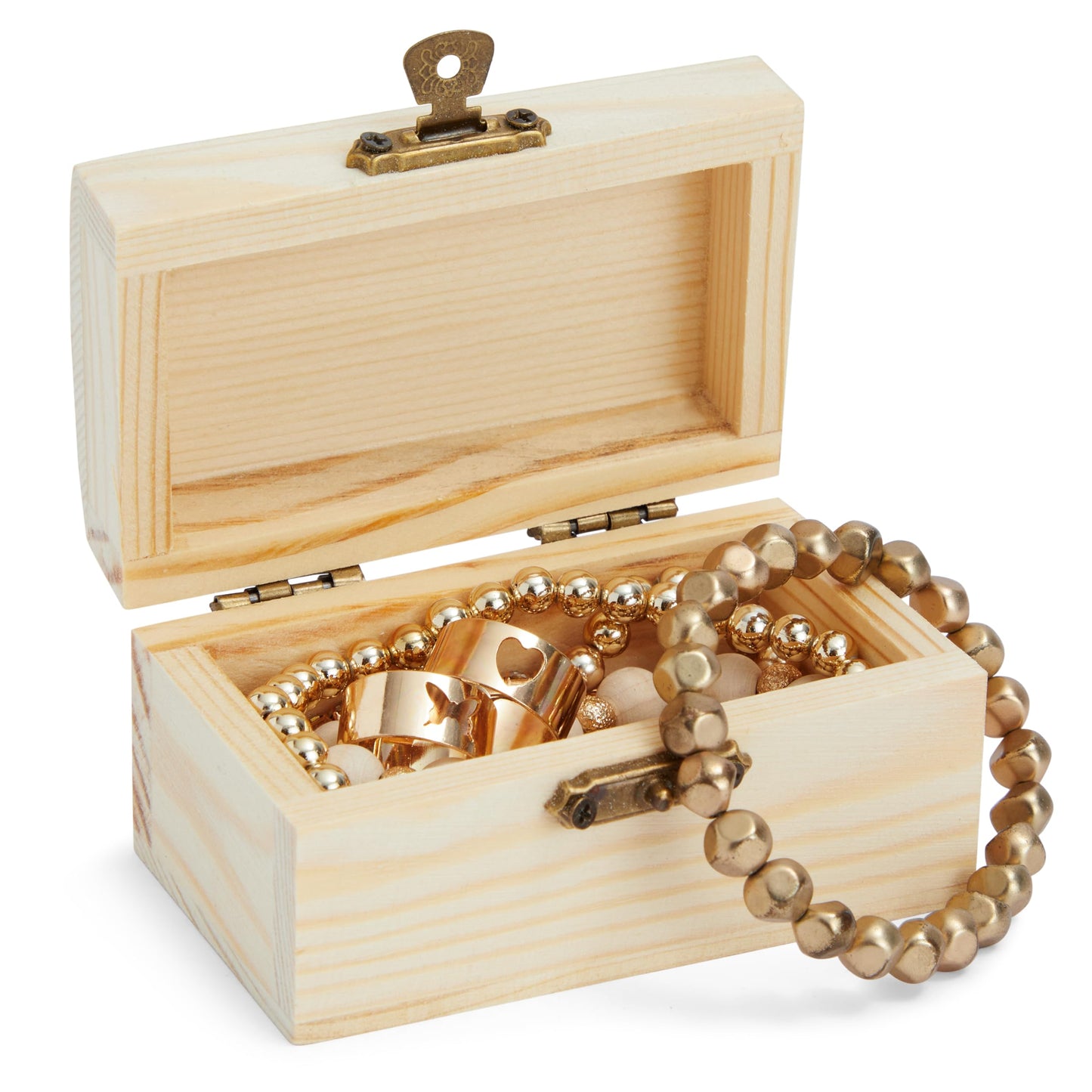 Bright Creations Baby Shower Decorations Mini Unfinished Wooden Treasure Boxes - 3.5 x 2.2 x 2 In, Brown, Pack of 12, Chest Style - Wooden Treasure Chest to Paint & Party Favors