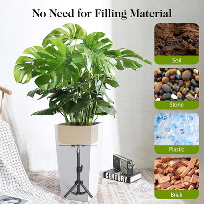 2 12"- 16" 4"-12" AZEAM Adjustable Plant Risers for Inside Pots, PCS Planter Inserts Fillers Raise for Large Flower