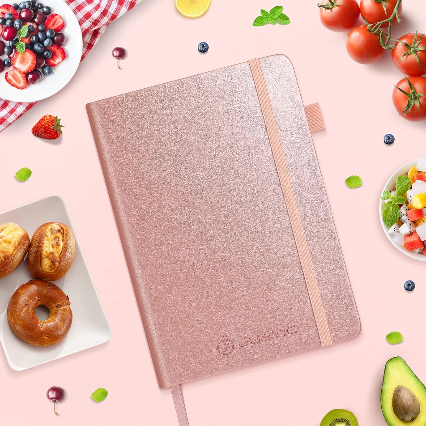 JUBTIC Blank Recipe Book to Write in Your Own Recipes, Personal Cook Book with 2 Colorful Stickers, Hardcover Notebook