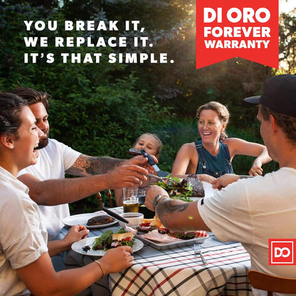 DI ORO Silicone Spatula, 600°F Heat-Resistant Rubber Kitchen Utensil, Black, Dishwasher Safe