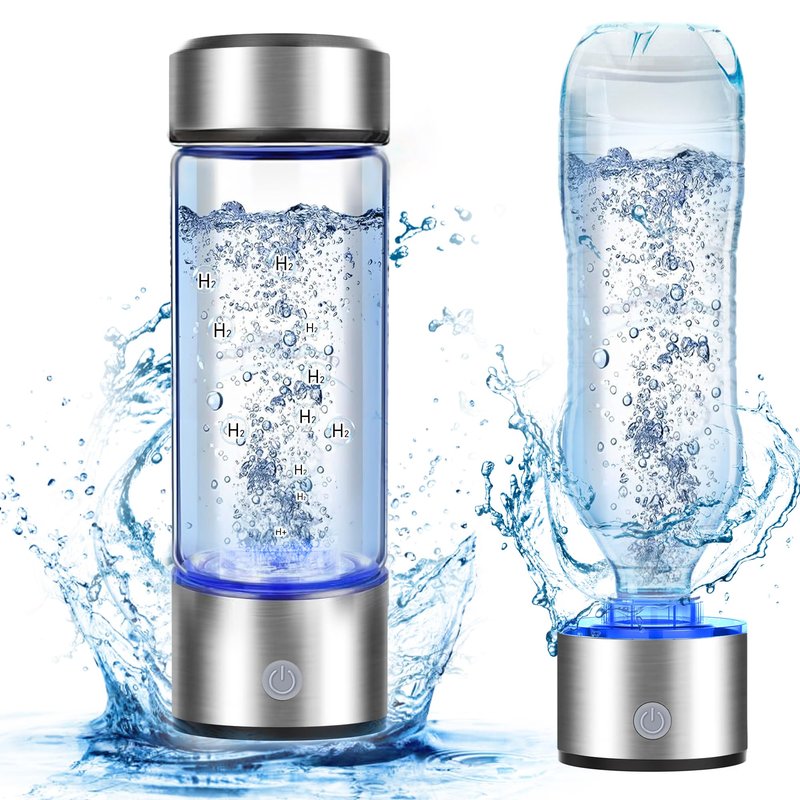 Hydrogen Water Bottle, 2800PPB in 3Min, SPE PEM Tech, Portable 16OZ, Rechargeable Hydrogen Water Bottle for Travel, Home, Office – Gift for Family & Friends (XR-15)