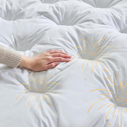 WhatsBedding 3 Inch Feather Bed Mattress Topper, Duck Feather Memory Foam Bed Topper,Soft Fluffy Supportive Pressure Relief Mattress,Queen