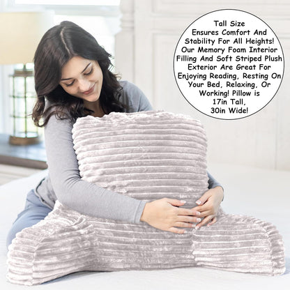 Homie Reading Pillow with Wrist Support, Has Arm Rests, and Back Support for Bed Rest, Lounging, Reading, Working on