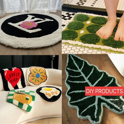 85" X 80" Large Marked Primary Tufting Cloth - Large Monk's Cloth for Rug Tufting and DIY Rug-Making with Tufting Guns and Punch Needles
