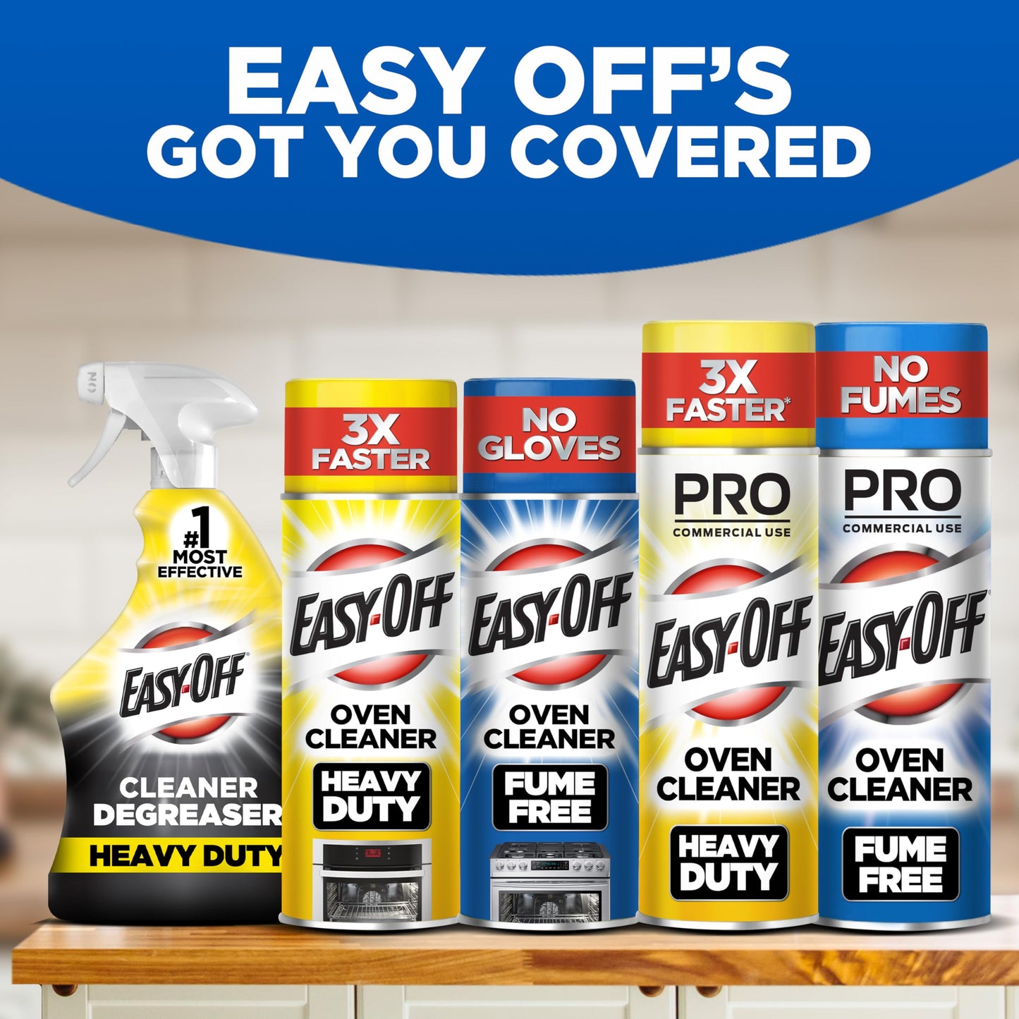 Easy-Off Fume Free PRO size Oven Cleaner Foam, Removes Grease & Burned-On Food, For Ovens, Air Fryers & More 24oz (2-count)