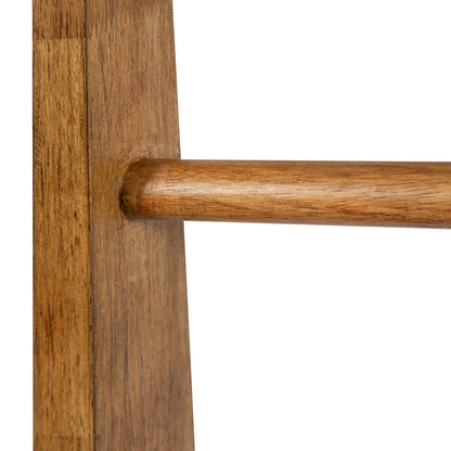 Kate and Laurel Lowry Farmhouse Wood Ladder Shelf; 18 x 14 x 58; Natural Wood; Decorative Modern Leaning Shelf for Storage and Display