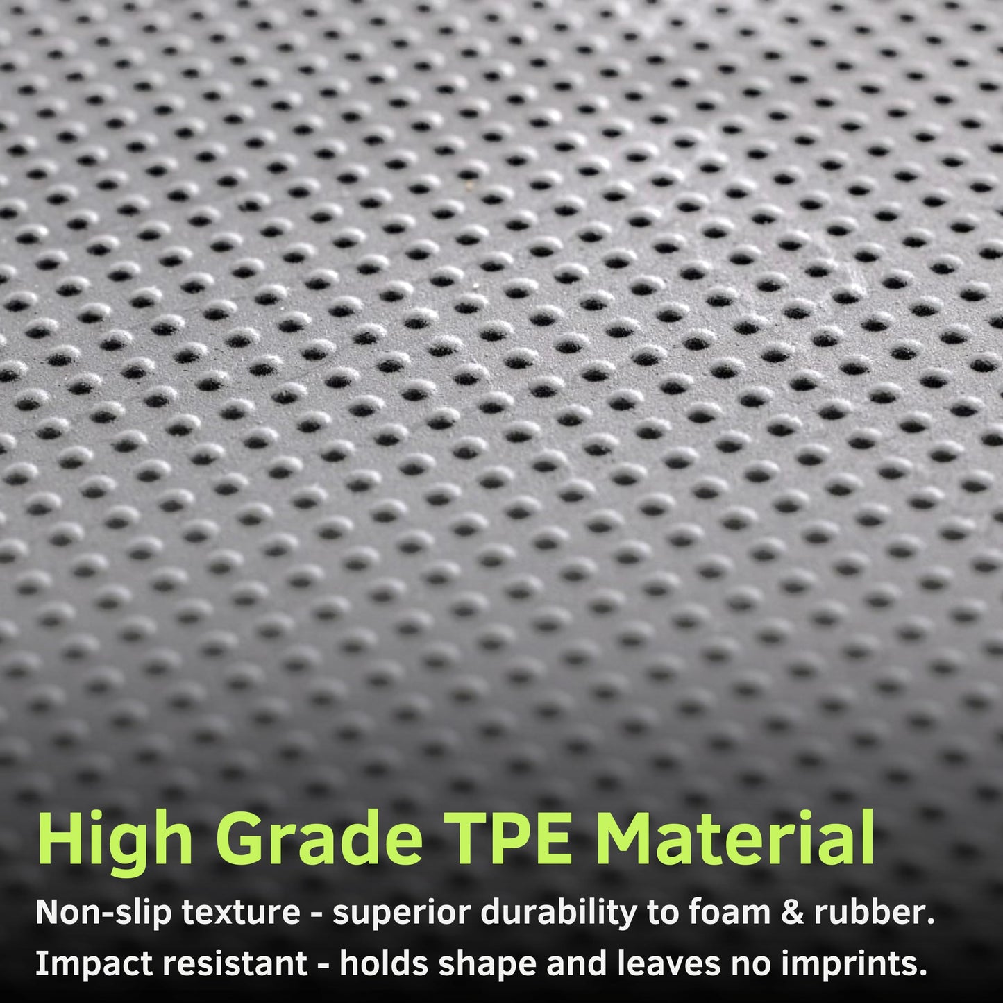 Baselayer Performance Series Interlocking Floor Tiles - Durable ½ in TPE (Rubber Like, NOT Foam, no Odor) - Gym Flooring for Weights & Heavy Equipment - Gray, 30 SqFt (12 Pack) - Made in USA