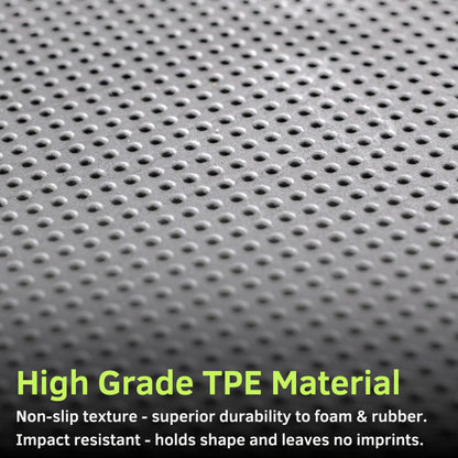 Baselayer Performance Series Interlocking Floor Tiles - Durable ½ in TPE (Rubber Like, NOT Foam, no Odor) - Gym Flooring for Weights & Heavy Equipment - Gray, 30 SqFt (12 Pack) - Made in USA