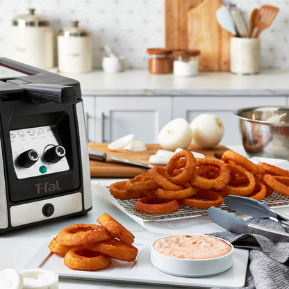 T-fal 3.5L Stainless Steel Deep Fryer with Basket for Home Use, 1700W, Deep Fryer with Oil Filtration, Temp Control, Digital Timer