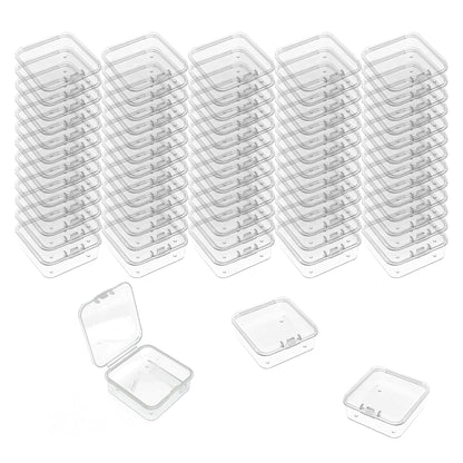 LJY 68-Pack Small Parts Organizer Box,1.77 x 1.77 x 0.79 in Plastic Storage Containers with Secure Latch,Nestable Grid Boxes for Jewelry,Beads,Crafts,Fishing Tackle,Hardware Accessories,Plastic Case