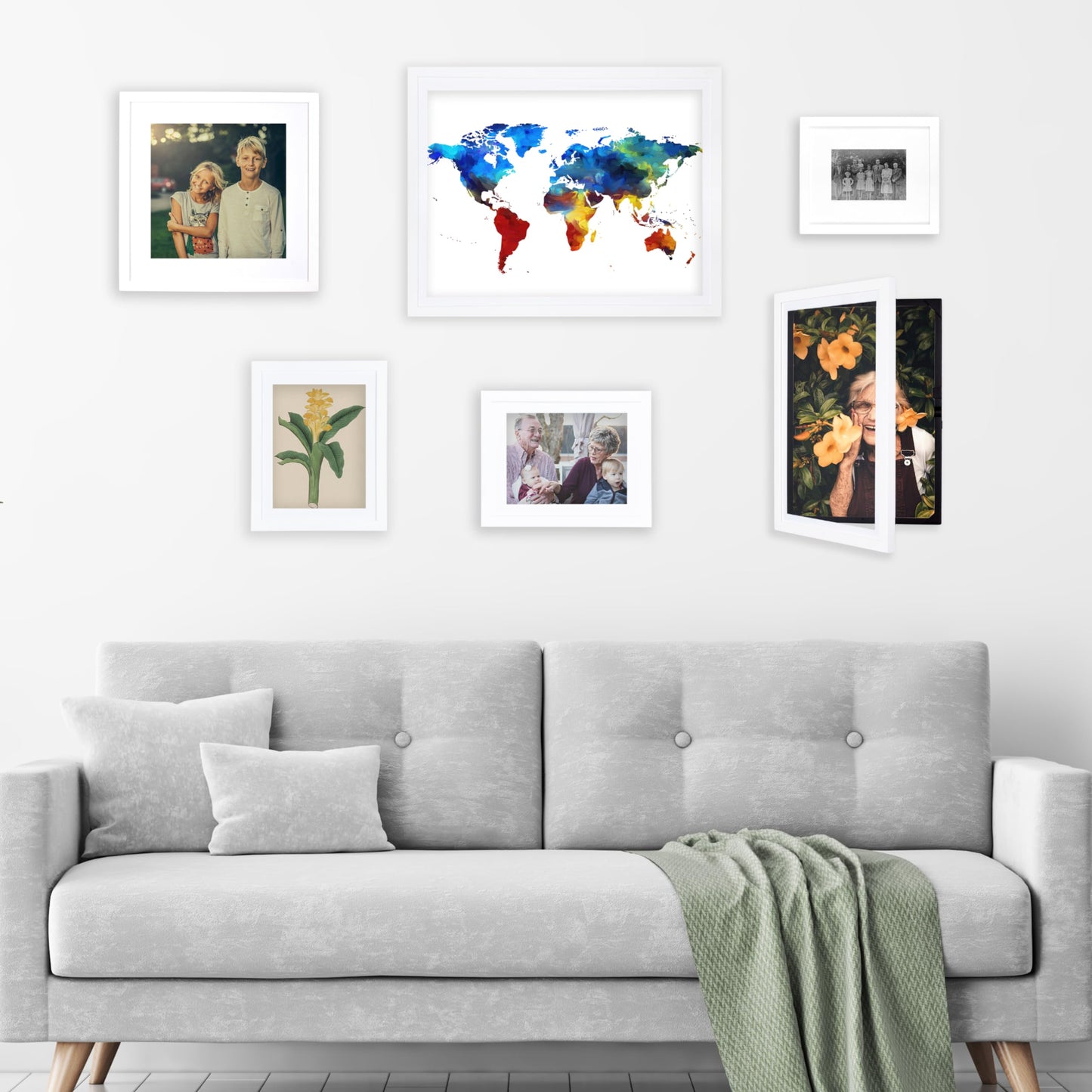 Dynamic Frames Li’l Davinci Art Cabinet, Stores up to 50 Pieces of 8.5 x 11 inch Art, Outer Wooden Frame Dimensions 11.75 x 14.75 inches, Changeable Kids Art Frame, Front Opening, White