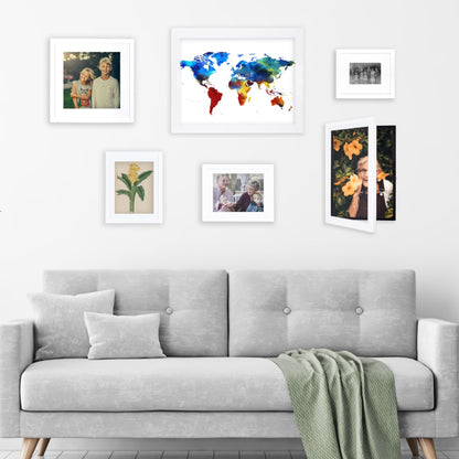 Dynamic Frames Li’l Davinci Art Cabinet, Stores up to 50 Pieces of 8.5 x 11 inch Art, Outer Wooden Frame Dimensions 11.75 x 14.75 inches, Changeable Kids Art Frame, Front Opening, White