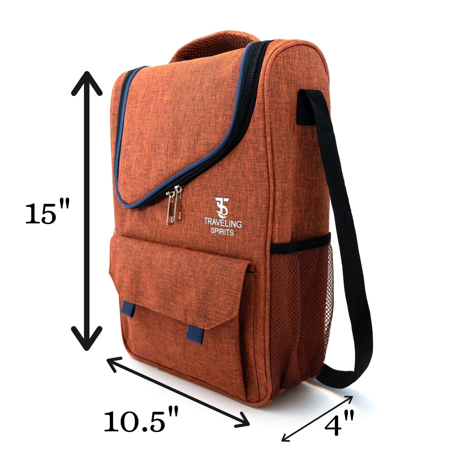 Traveling Spirits Insulated Wine Carrier | 2-3 Bottle Travel Bag With Stainless Steel Tumblers | Cooler Tote for Travel - Great Gift for Wine Lovers and Enthusiasts