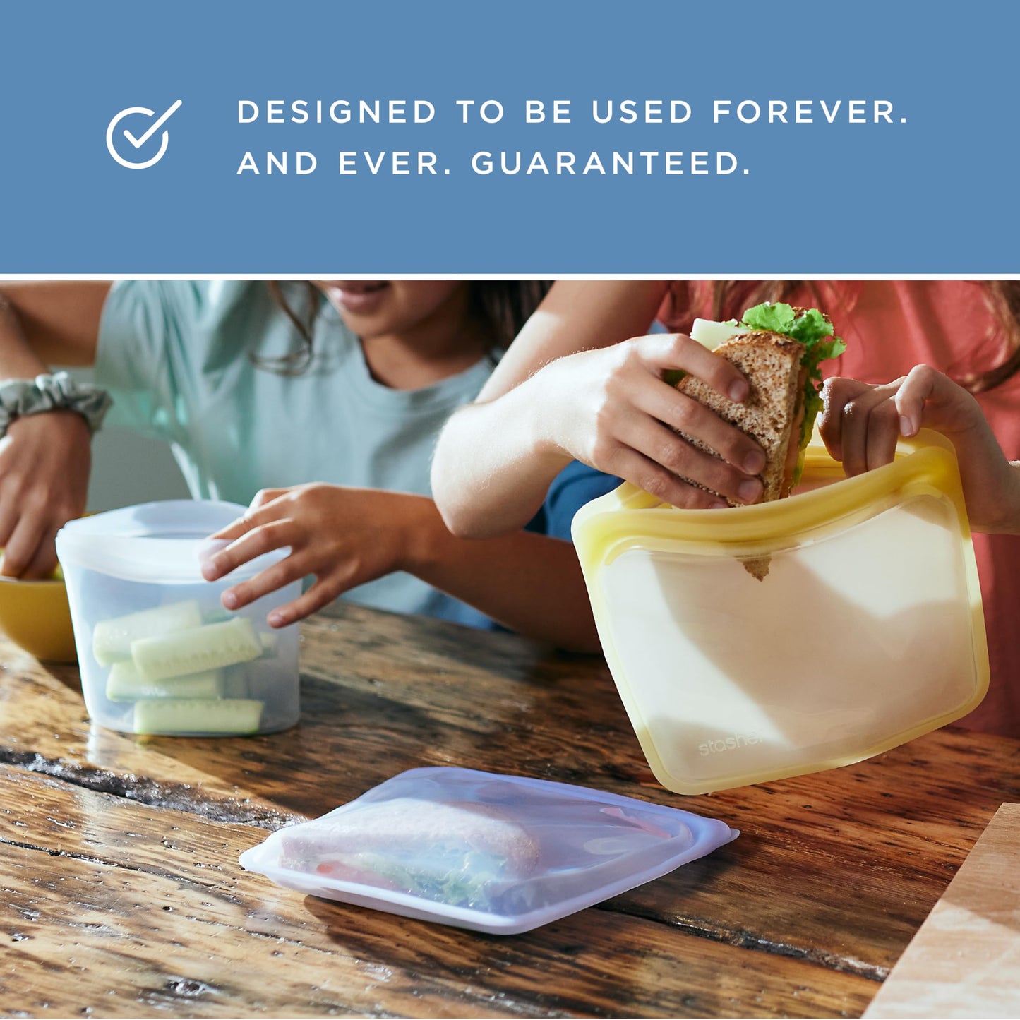 Stasher Premium Silicone Reusable Food Storage Bowl, Clear, Microwave, Sous Vide, Dishwasher, Oven and Freezer Safe, BPA Free, Leak-free, Eco-friendly, 4-Cup Bowl