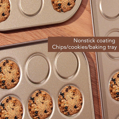 Muffin Cupcake Pan for Baking, Small Whoopie Pie Pan, Carbon Steel Bakeware for Muffins, Moon Pie, Cookies