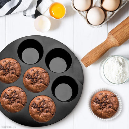 Skiennix Air Fryer Muffin Pan - 7-Cup Silicone Mold for Egg Bites | Heat Resistant & Nonstick
