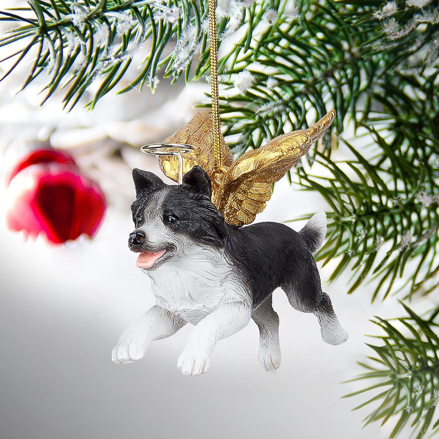 ANGEL BORDER COLLIE ORNAMENT