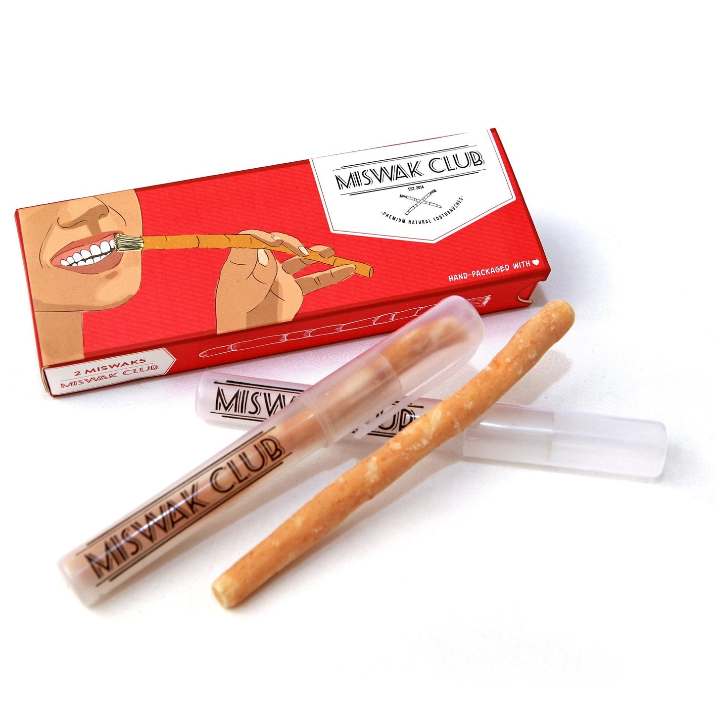 Miswak Club Natural Teeth Whitening Kit/Natural Toothbrush for Whiter Teeth, Fresher Breath, While Being Chemical Free