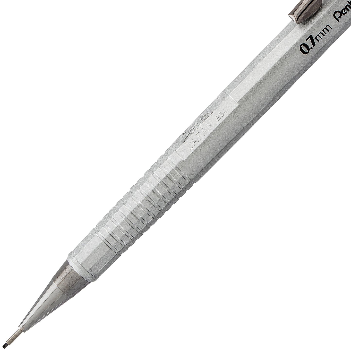 Pentel P207MBP3M Sharp Mechanical Drafting Pencil 0.7 mm Assorted Barrels 3/Pack