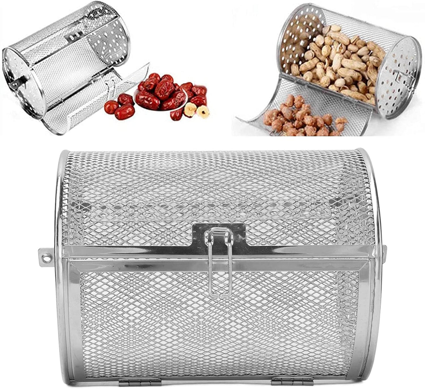 Oven Cages, 360 Degree Rotatable Stainless Steel Oven Rack, 7in Drum Oven BBQ Grill Roaster