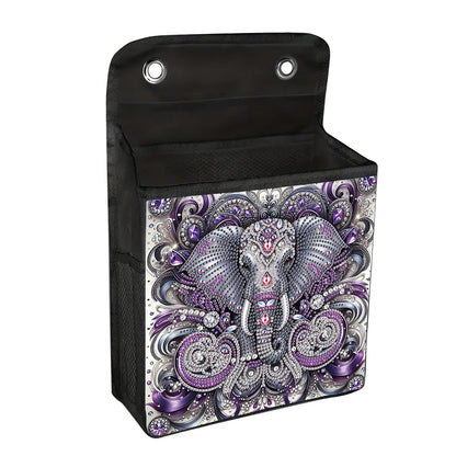 Diamond Painting Storage Organizer Kit with Beautiful Pattern Design Round and Special Shape Diamond Art Kit，Door Hanging Holder Suitable for Storing Small Items, Foldable Wall Pouch Without Hooks