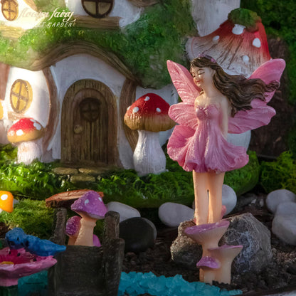 2-Piece Miniature Fairy Garden Accessories, Hand-Painted Resin Fairy Figurines for Gardens, Potted Plants, Lawn & Yard Decor, Ideal for Terrariums, Best Gift for Garden Lovers
