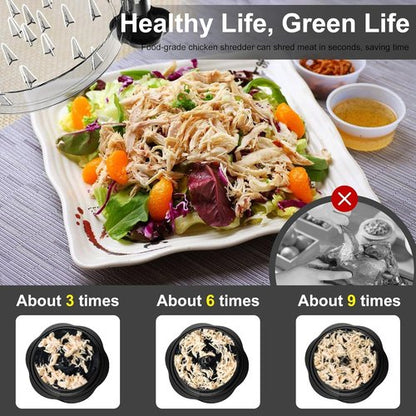 Chicken Shredder Tool - Large BPA-Free Meat Shredder with Anti-Slip Base & Cleaning Brush