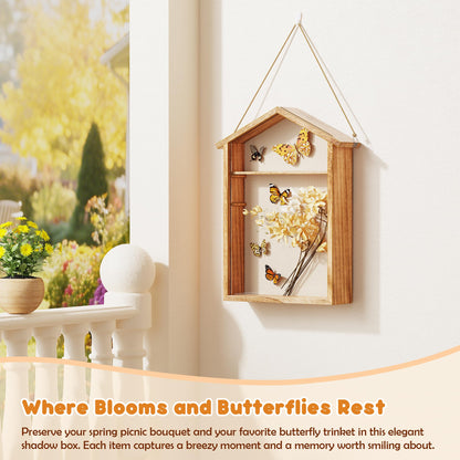 Yoimori Shadow Box Frame, 11x14 Large Shadow Boxes Display Cases, Rustic Burnt Memory Box for Flower Pressing, Seashell Display Box, Pet Memorial, DIY Picture Frames