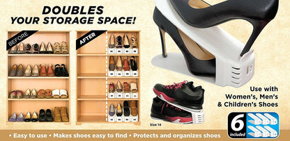 Shoe Slotz 6-Pack Ivory - Space-Saving Shoe Storage Solution