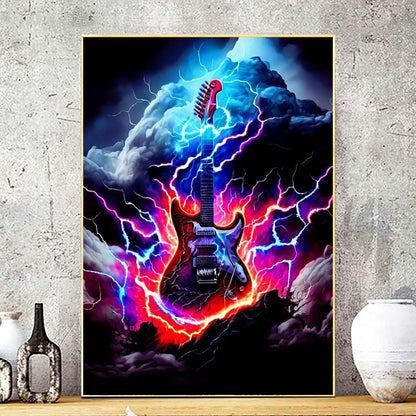 YIMORE Lightning Guitar 14x20 Inches 5D DIY Diamond Art Painting Kits Full Round Drill for Home Wall Decor