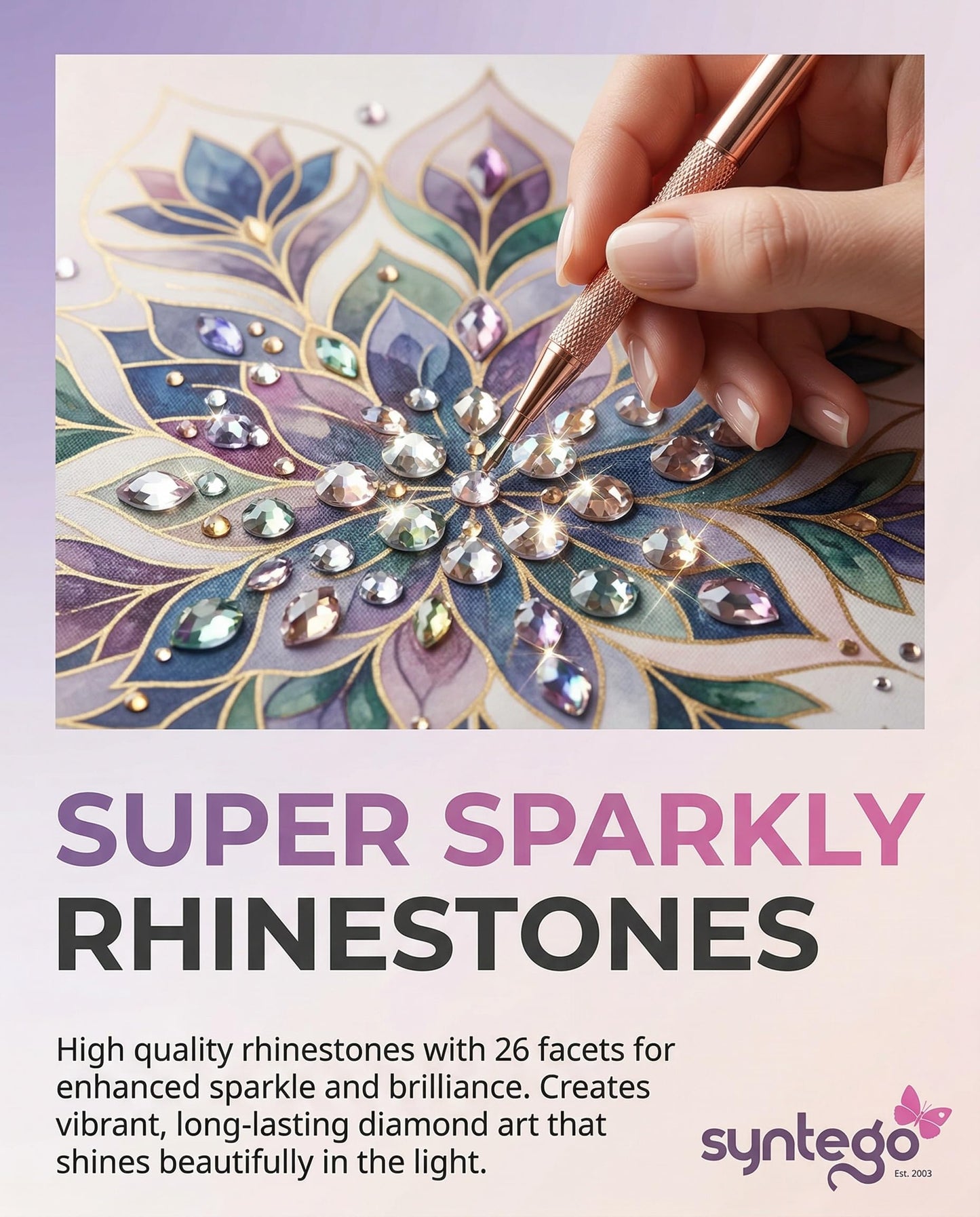 Syntego Diamond Painting Kits for Adults, 5D Diamond Art Kit, Relaxing Craft Kit, DIY Wall Decor, Gem Painting
