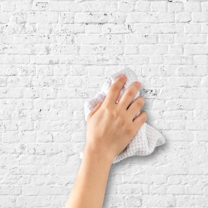 EasyLiner Peel & Stick Decor Removable Peel and Stick Wallpaper, Decorative Self Adhesive Shelf Liners for Cabinets, Walls, Resurfacing Projects 20 in x 18 ft, Whitewash Brick