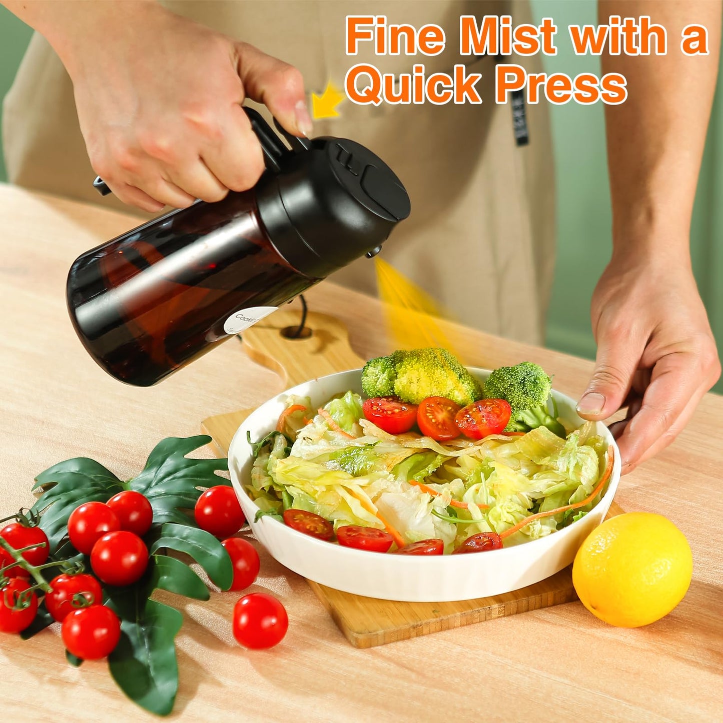 Oil Sprayer for Cooking, 2 In 1 Oil Dispenser and Oil Sprayer (Black+Dark Brown)