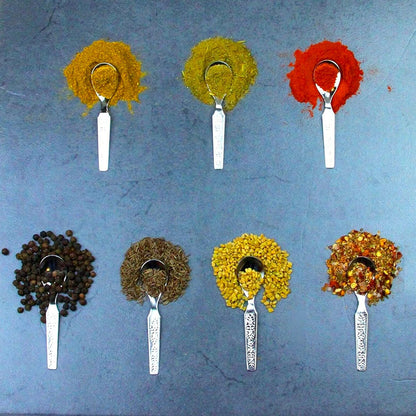 9 Pcs Stainless Steel Masala Spoons for Small Containers, Mini Spoon for Masala Dabba, All Tea Coffee Sugar & Spices, 4