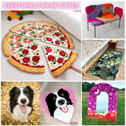 Kerty 70 Inches Extra Large Rug Tufting Frame, Aluminum Metal Tufting Frame Kit for Rug Making, A Safer Tufting Cloth Stand for Tufting Beginners and Lovers