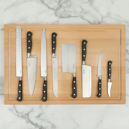 Martha Stewart Carverton 2 Piece Set 5" Tomato Knife and 3" Bird's Beak Knife Set, High Carbon Stainless Steel Kitchen Knives w/Black Triple Riveted Handle