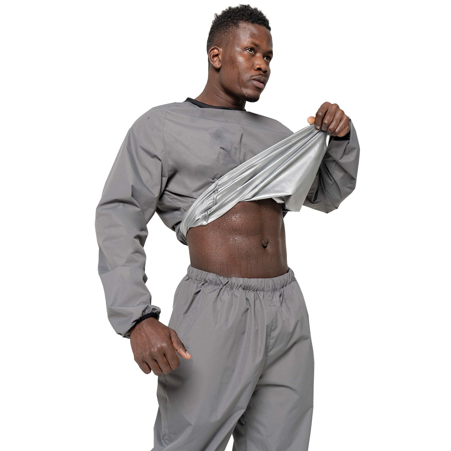 Negash Sauna Suit for Men Anti Torn Sweat Sauna Suit Lightweight Waterproof Men Sauna Suit for Boxing Exercise Fitness