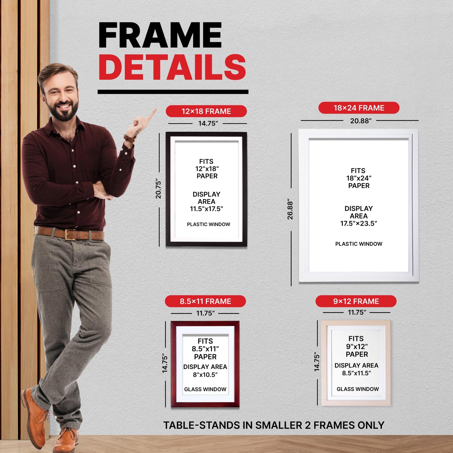 Dynamic Frames Li’l Davinci Art Cabinet, Stores up to 50 Pieces of 8.5 x 11 inch Art, Outer Wooden Frame Dimensions 11.75 x 14.75 inches, Changeable Kids Art Frame, Front Opening, White