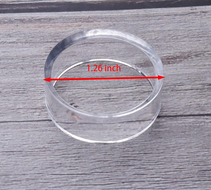 sowaka 9 Pcs Acrylic Clear Small Round Baseball Ring Stands, Easel Holders for Soft Ball, Tennis Ball, Spheres, Marbles