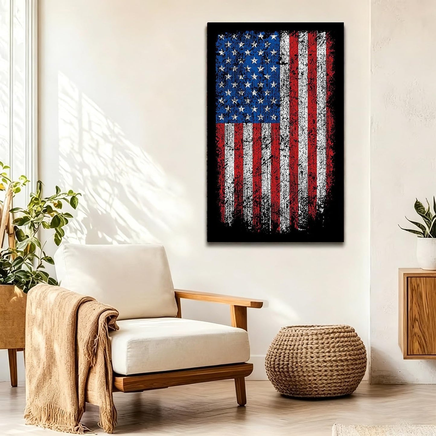 DIY 5D Diamond Art Painting by Number Kits for Adults American Flag 12X18 Painting Cross Stitch Full Drill Crystal Rhinestone Embroidery Pictures Arts Craft for Home Wall Decor