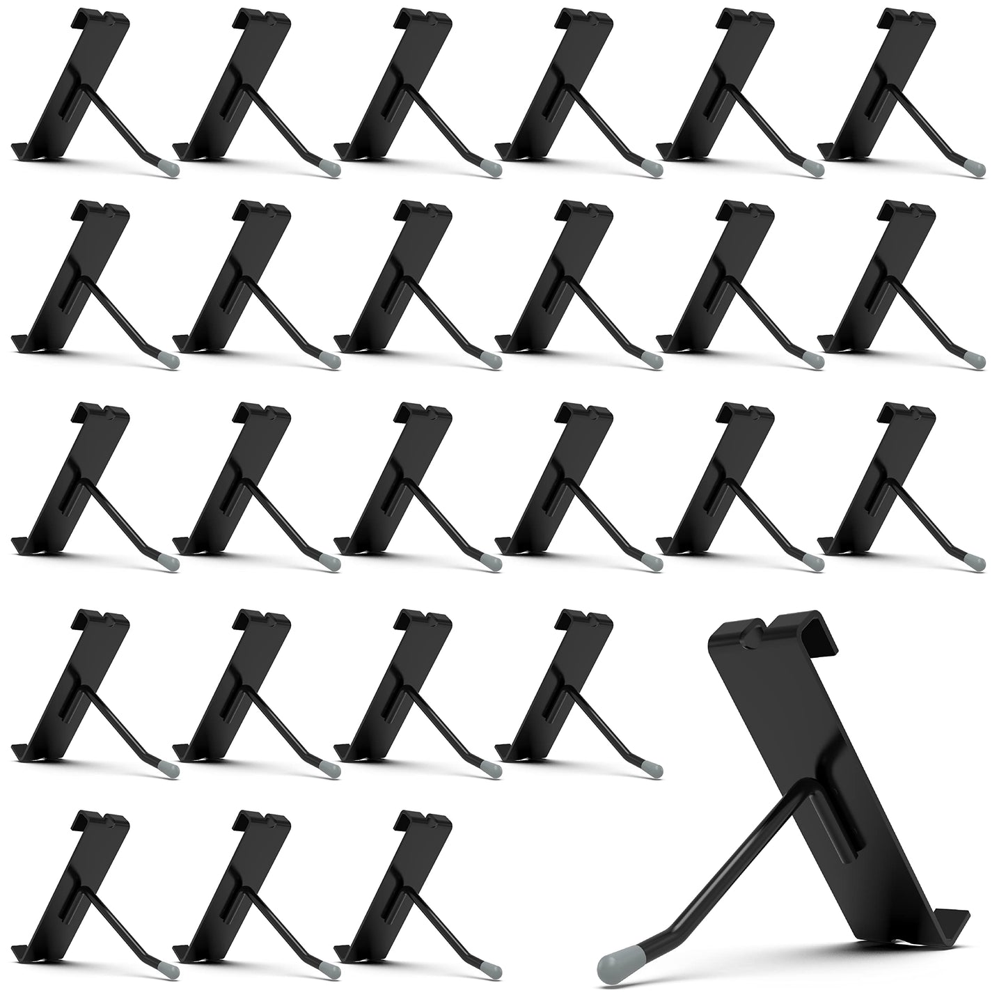 HUHOLE 50 Pack Gridwall Hooks 2 Inch – Black Metal Display Hangers for Wire Grid Panel – Heavy Duty Retail Store Fixtures, Garage Organizer, Craft Fair & Jewelry Rack (20lbs Capacity)