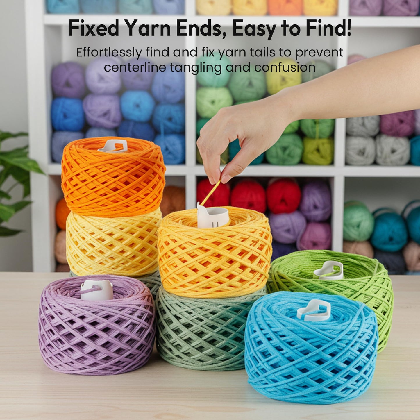 Etcokei Electric Yarn Winder M1 & 9pcs Yarn Ball Tube, Compact Cake Winder for Neat Storage & Tangle-Free Knitting/Crocheting, Yarn Winding Tube