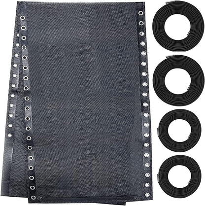 21 Inch Zero Gravity Chair Replacement Fabric with Bungee Cord Kit, Wide Repair Cloth with Replacement Cord
