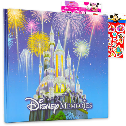 Disney Scrapbook Album - Bundle with 12" x 12" Travel Photo Book for Souvenirs, Memories, Family Travel, More Plus Stickers | Disney Memory Photo Scrapbook